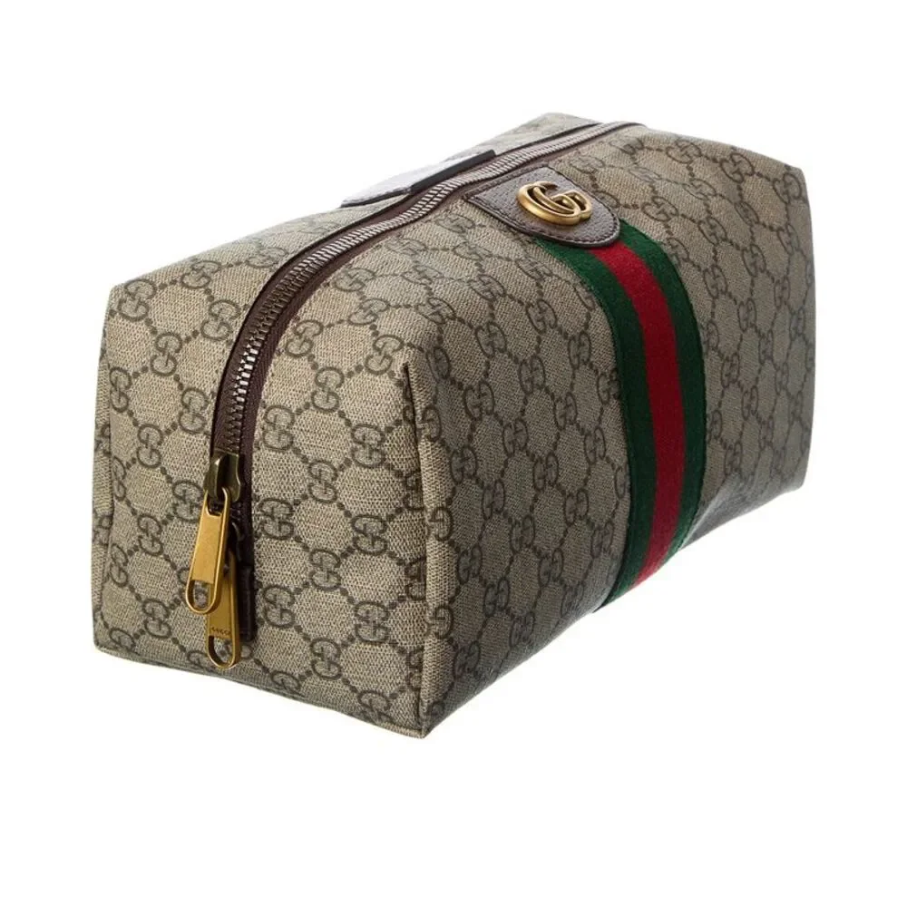 Gucci Ophidia Gg Supreme Canvas & Leather Toiletry Case - Picture 3 of 4